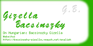 gizella bacsinszky business card